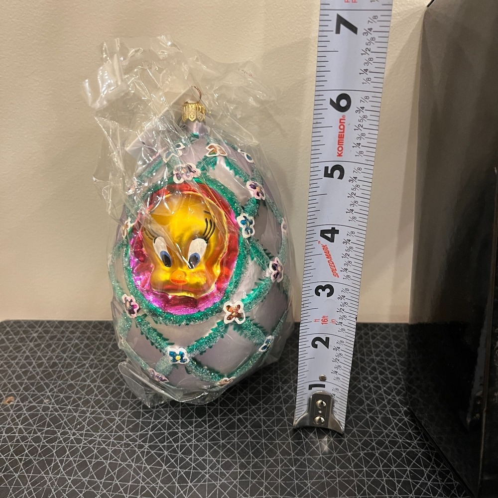 Radko Warner Bros Ornament Faberge Tweety Bird Egg 613 LTD edition, NEW MINT - Picture 6 of 10
